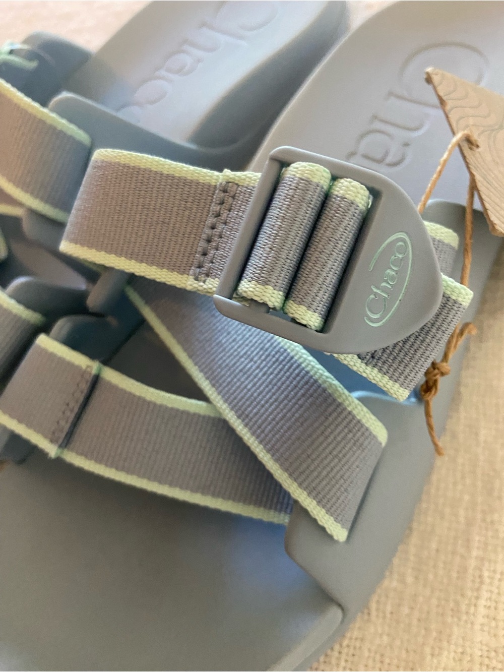Chaco Chillo Blue Slide Sandals with Pale Green Trim Women’s Size 9 NWT - Picture 5 of 12